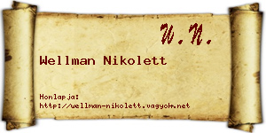 Wellman Nikolett névjegykártya